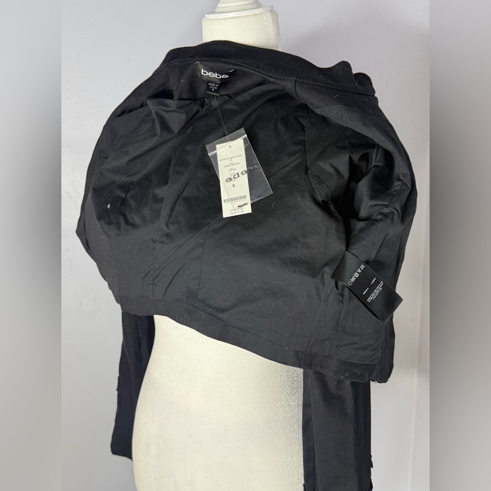 Bebe Black Cropped Jacket NWT - image 13